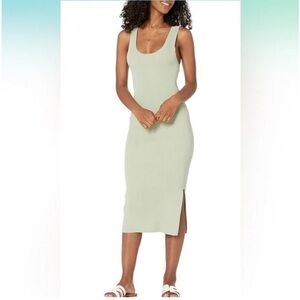 Elegant Sage Green Sleeveless Midi Dress NWT by The Drop